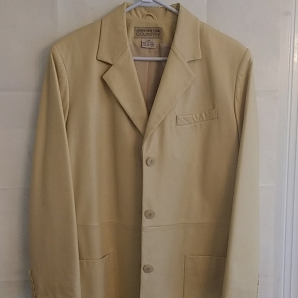 Jones New York Women's Soft Leather Blazer Size 14 - Picture 4 of 8